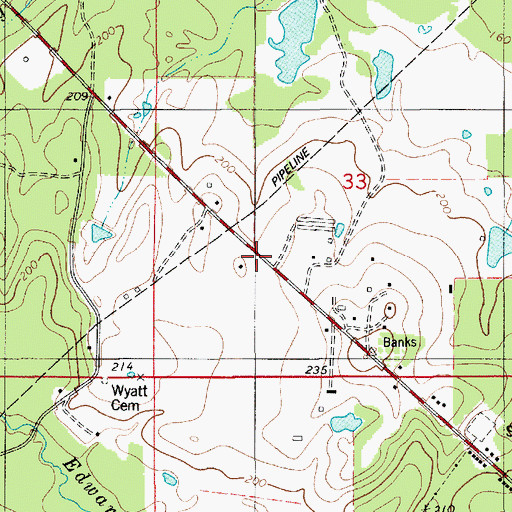 Topographic Map of Dalley (historical), LA