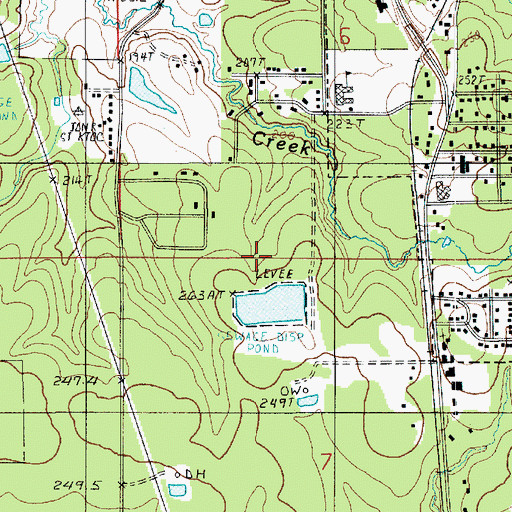 Topographic Map of Jonesboro Gas Field, LA