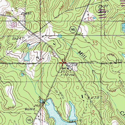 Topographic Map of Longstraw, LA