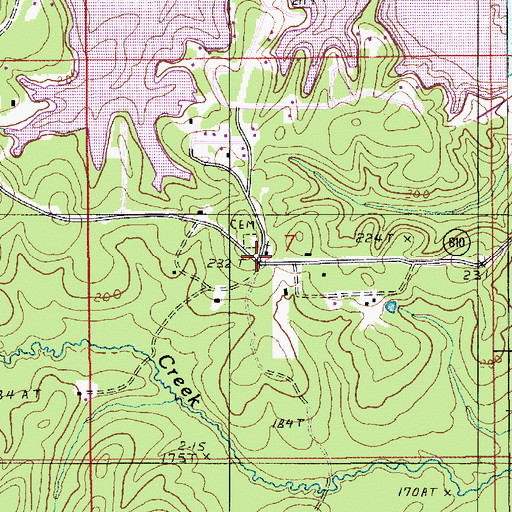 Topographic Map of Mount Hebron, LA
