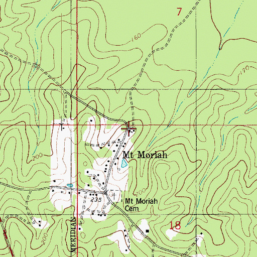 Topographic Map of Mount Mariah Church, LA