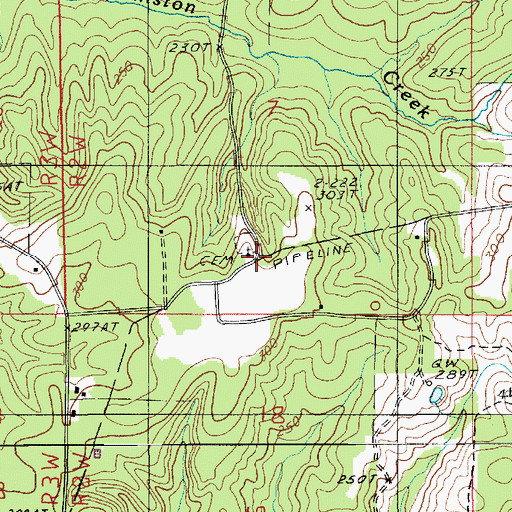 Topographic Map of Mount Zion (historical), LA