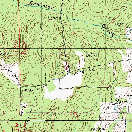 Topographic Map of Mount Zion / Saint Rest Cemetery, LA