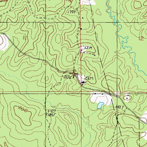 Topographic Map of Pleasant Hill, LA