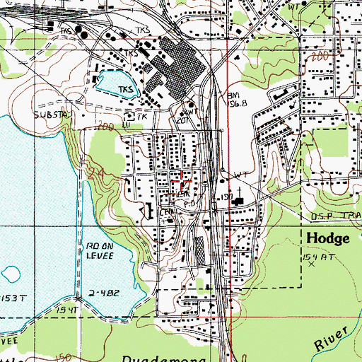 Topographic Map of Saint Lucys Catholic Church, LA
