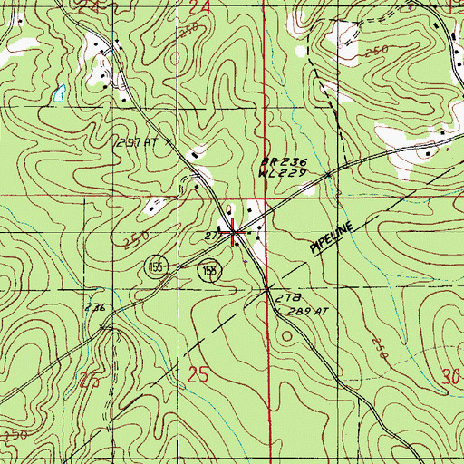 Topographic Map of Saint Rest, LA