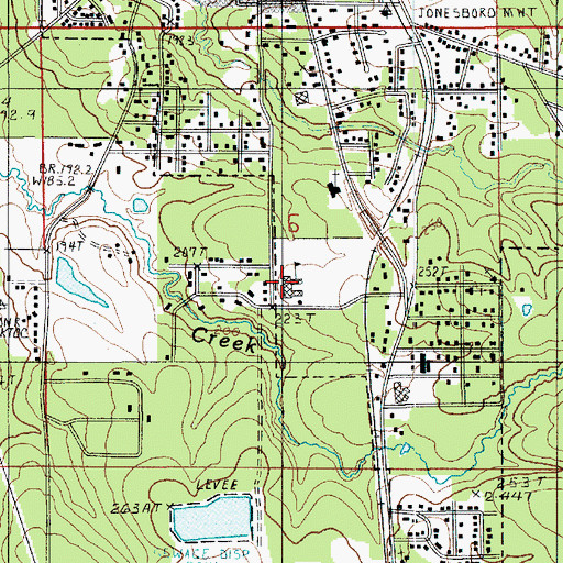 Topographic Map of SOUTHSIDE ELEMENTARY SCHOOL, LA
