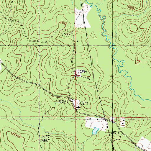 Topographic Map of Tippens Chapel (historical), LA