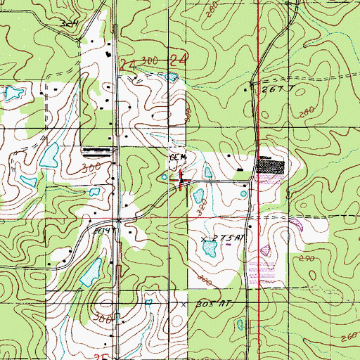 Topographic Map of Zion Rest Primitive Baptist Church, LA