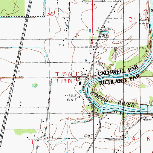 Topographic Map of Bethany Cemetery, LA