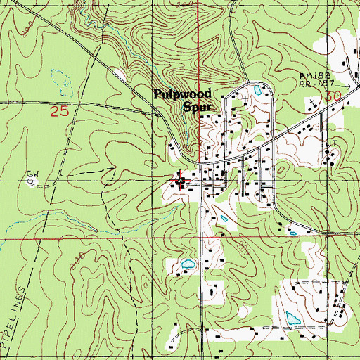 Topographic Map of Columbia Developmental Center, LA