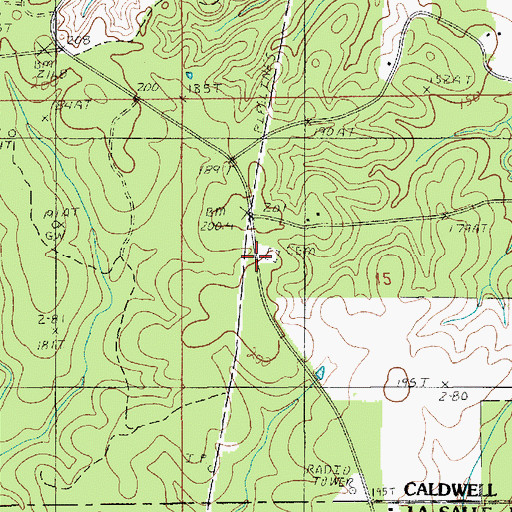 Topographic Map of Good Hope Baptist Church (historical), LA