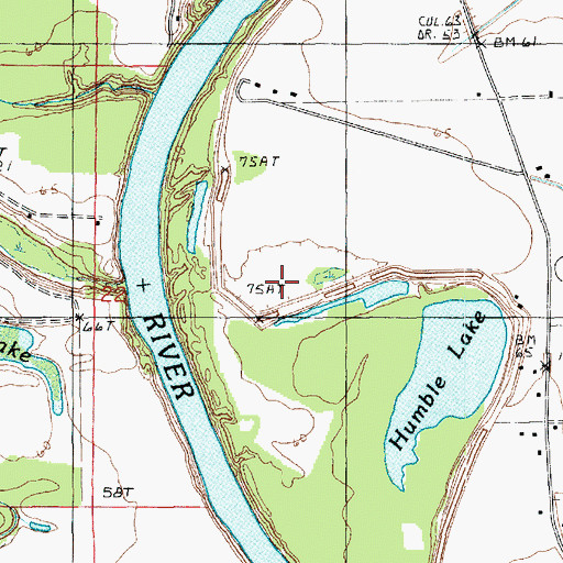 Topographic Map of Humble Lake Gas Field, LA