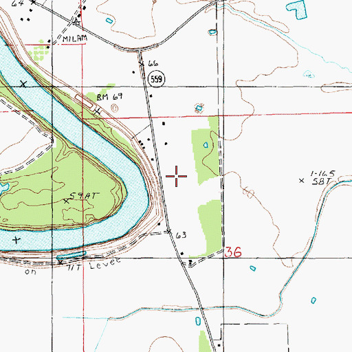 Topographic Map of Long Lake Gas Field, LA
