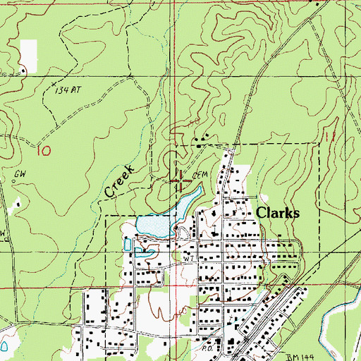 Topographic Map of New Bethel Cemetery, LA