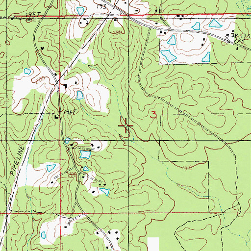 Topographic Map of North Clarks Gas Field, LA