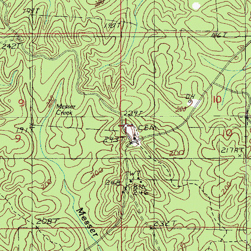 Topographic Map of Old Union Cemetery, LA