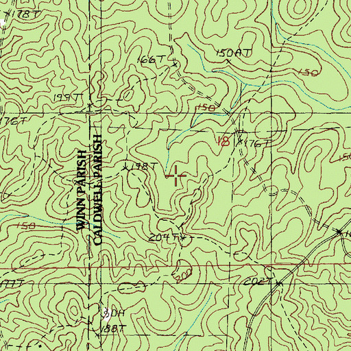 Topographic Map of Piney Creek Gas Field, LA