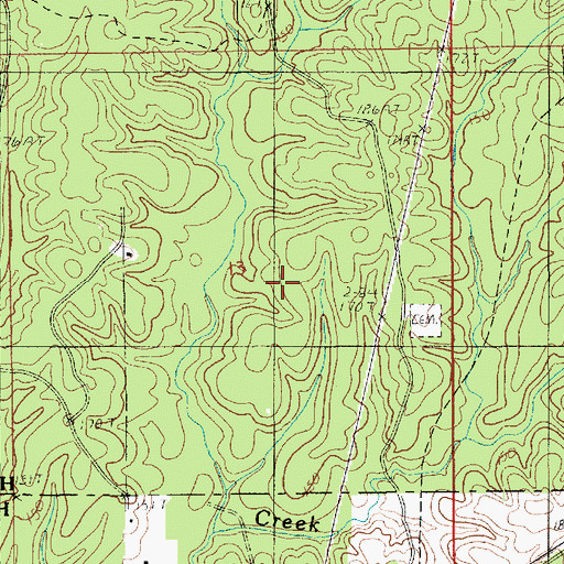 Topographic Map of Spaulding Gas Field, LA