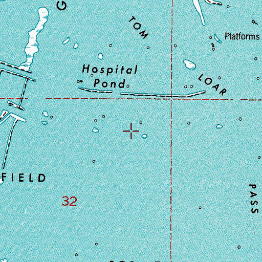 Topographic Map of Bay Chalon, LA