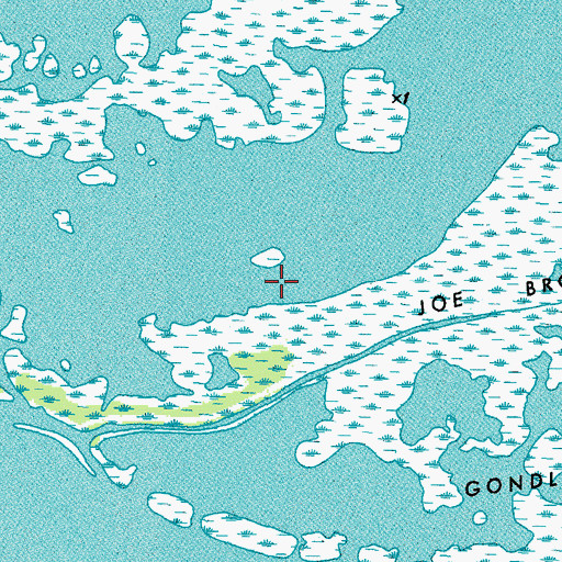 Topographic Map of Bay Rondo, LA