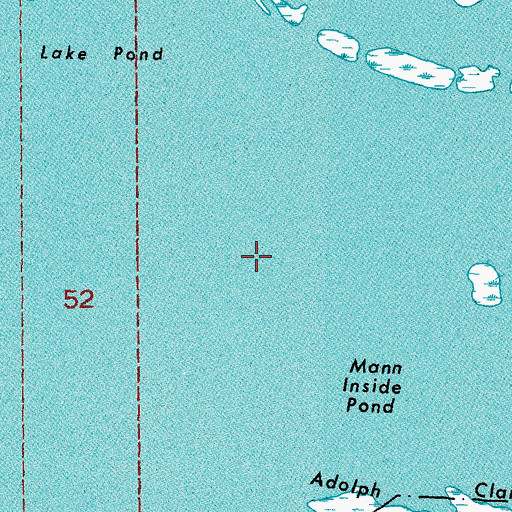 Topographic Map of Charlie Marshall Pass, LA