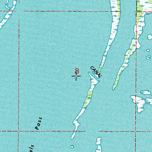 Topographic Map of Cooks Canal (historical), LA