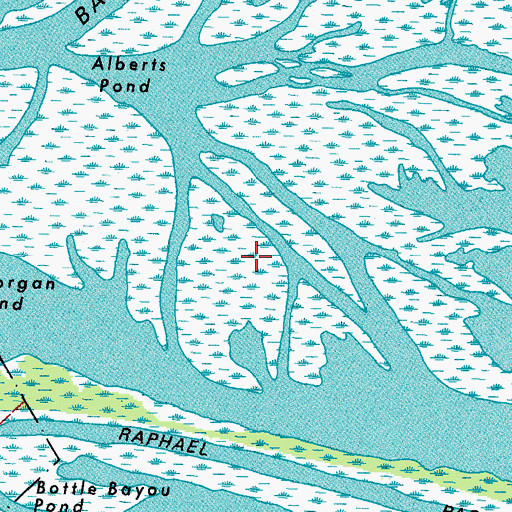 Topographic Map of Paul Morgan Ridge (historical), LA
