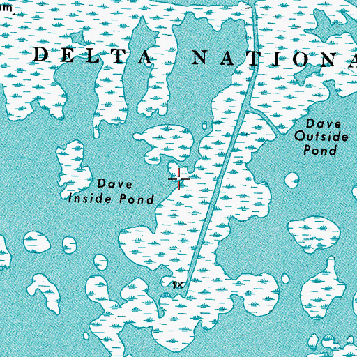 Topographic Map of Robinson Reef (historical), LA