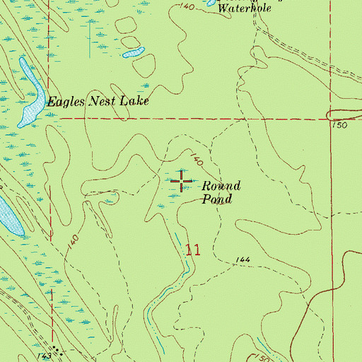 Topographic Map of Round Pond, AR