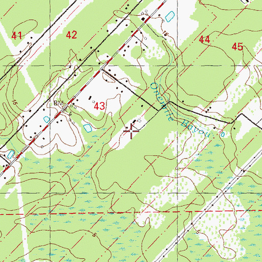 Topographic Map of King George Park, LA
