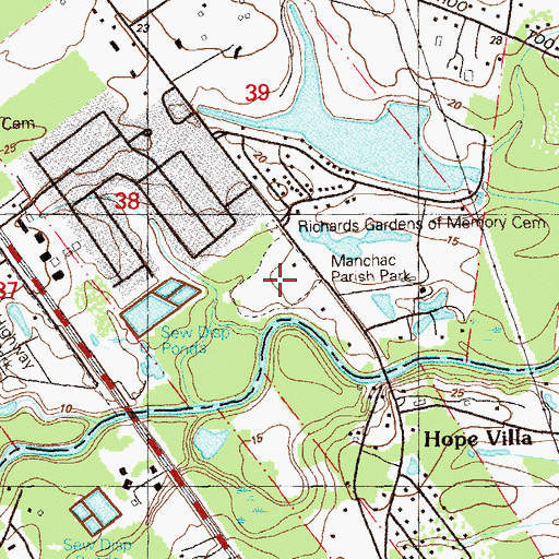 Topographic Map of Manchac Parish Park, LA