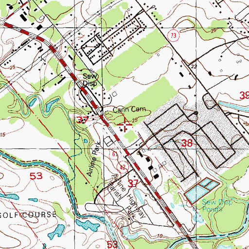 Topographic Map of Celebration of Christ Church, LA