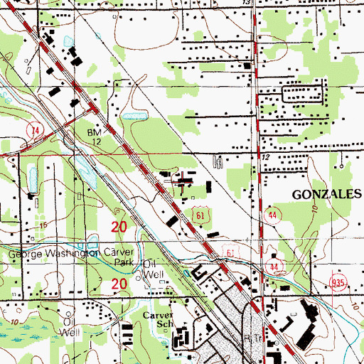 Topographic Map of Ascension Christian Assembly, LA