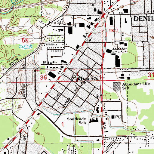 Topographic Map of Don Avenue Church, LA