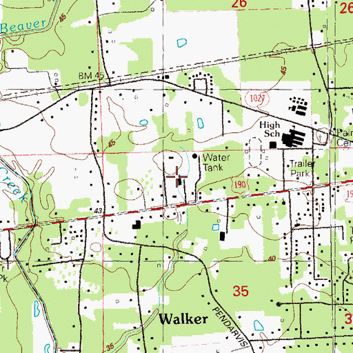 Topographic Map of New Day Christian Center, LA