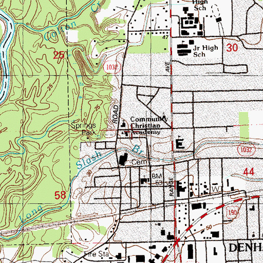 Topographic Map of Community Christian Academy School, LA