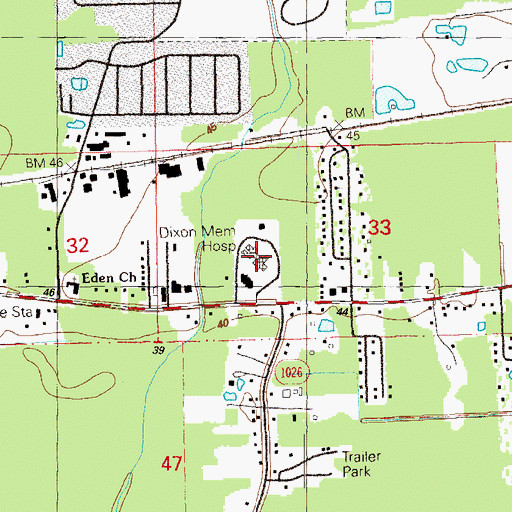 Topographic Map of AMG Specialty Hospital Baton Rouge, LA