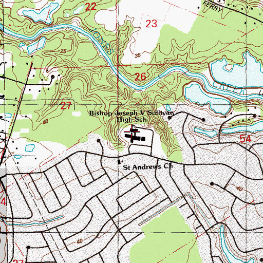 Topographic Map of Saint Michael the Archangel Diocesan Regional High School, LA