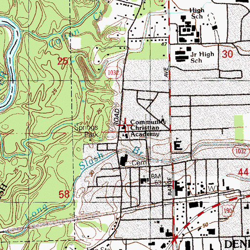 Topographic Map of Manna Christian Fellowship Church, LA