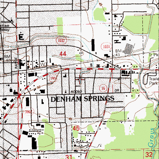 Topographic Map of Greater Faith Outreach Church, LA