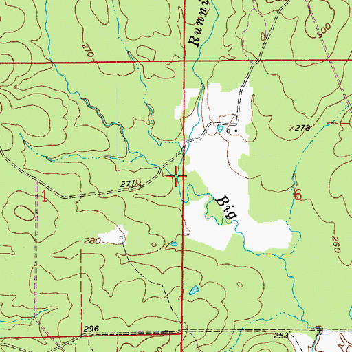 Topographic Map of Running Branch, AR