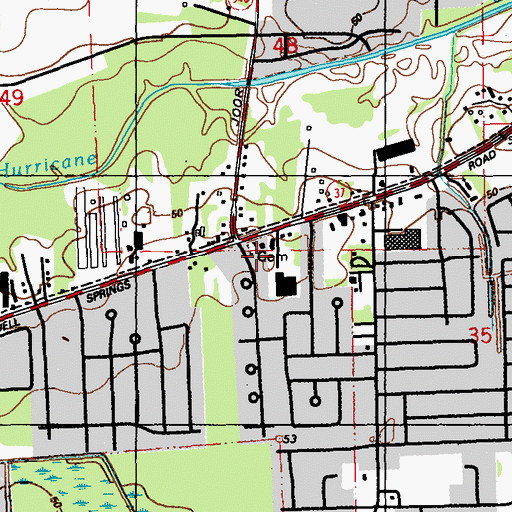 Topographic Map of Mount Olive Baptist Cemetery, LA