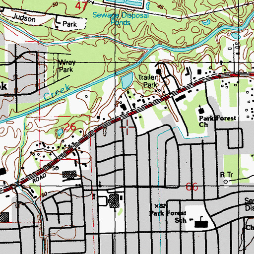 Topographic Map of Judson Baptist Recreation Park, LA