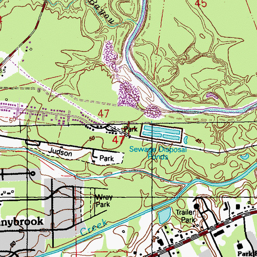 Topographic Map of Samuel D'Agostino Park, LA