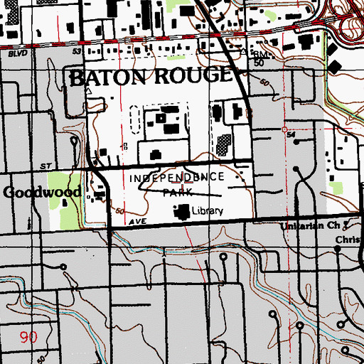 Topographic Map of Independence Park, LA