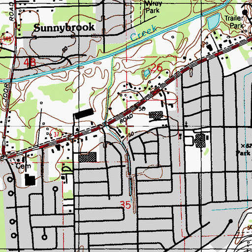 Topographic Map of Trinity Presbyterian Church, LA