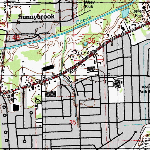 Topographic Map of Mount Olive Baptist Church, LA