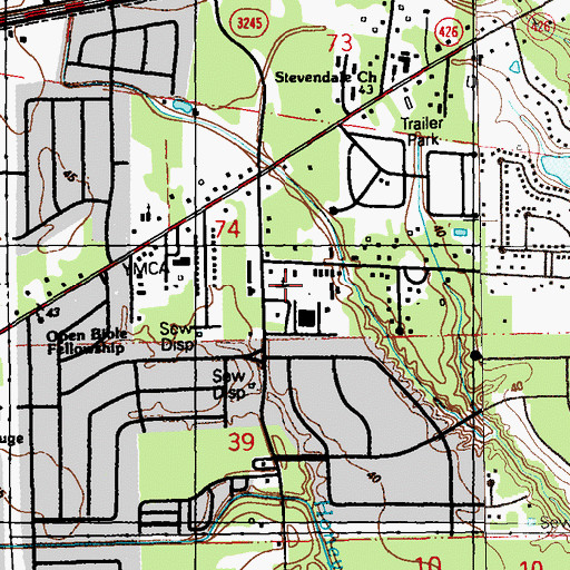 Topographic Map of Word of Life Family Church, LA
