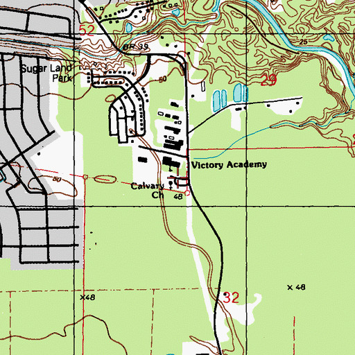 Topographic Map of Calvary Christian Church, LA